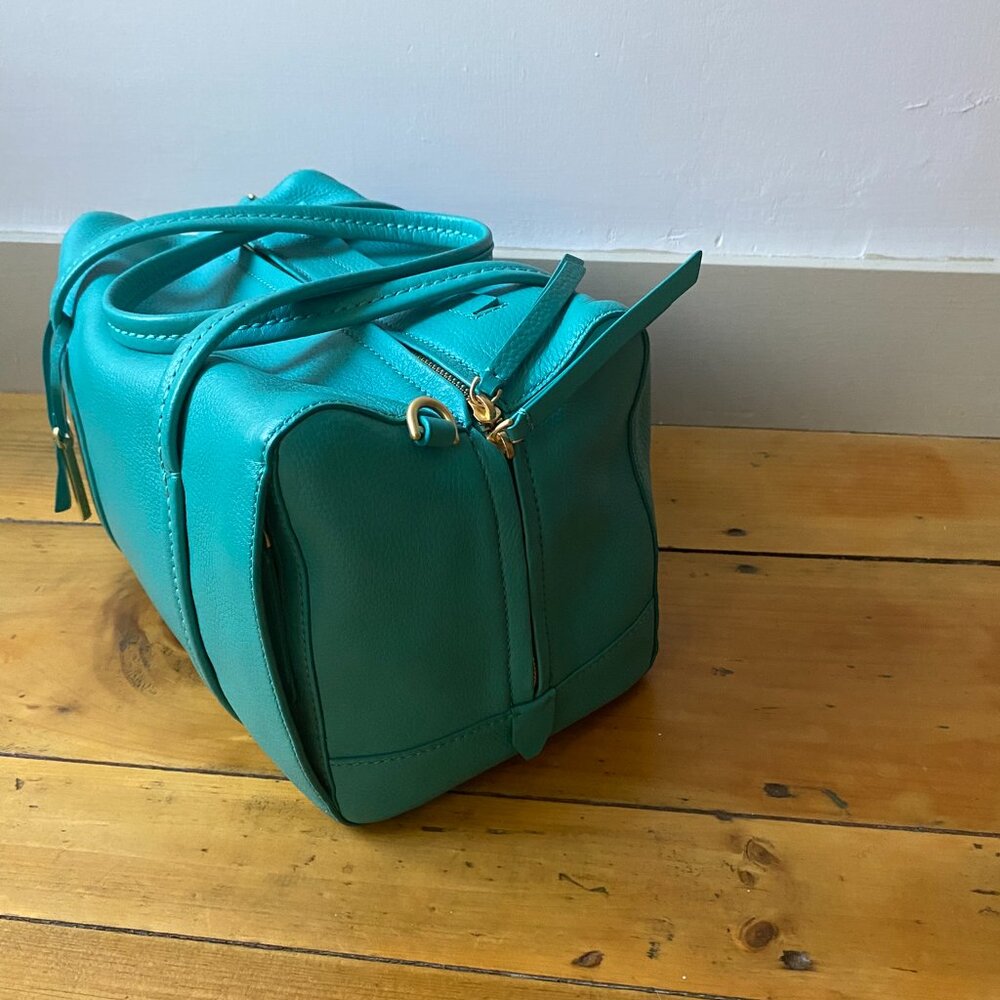 Vera Bradley Mallory Turquoise Leather Handbag - Brand New - Picture 4 of 15